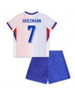 Ranska Antoine Griezmann #7 Vieraspaita Lasten EM-Kisat 2024 Lyhythihainen (+ shortsit)